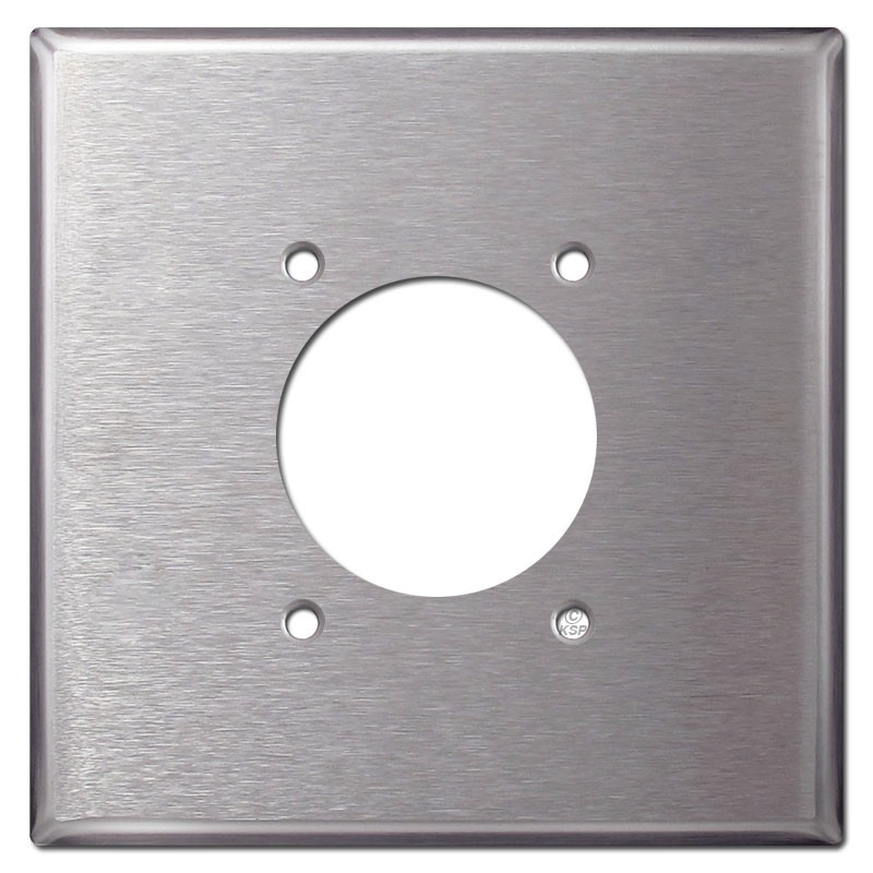 Oversized 2.125'' 30/50/60A Receptacle Cover Stainless Steel
