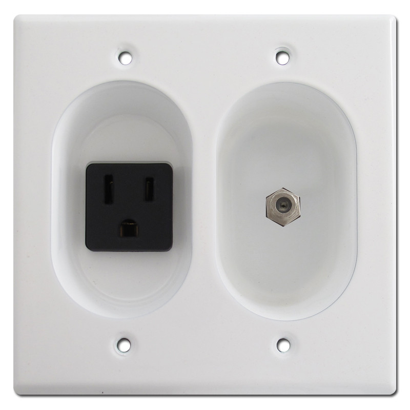 2 Gang recessed outlet