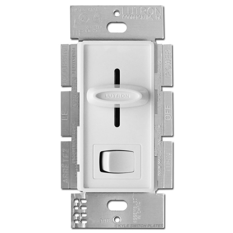 All-Load LED CFL Slide Dimmer On Off Switch Lutron - White