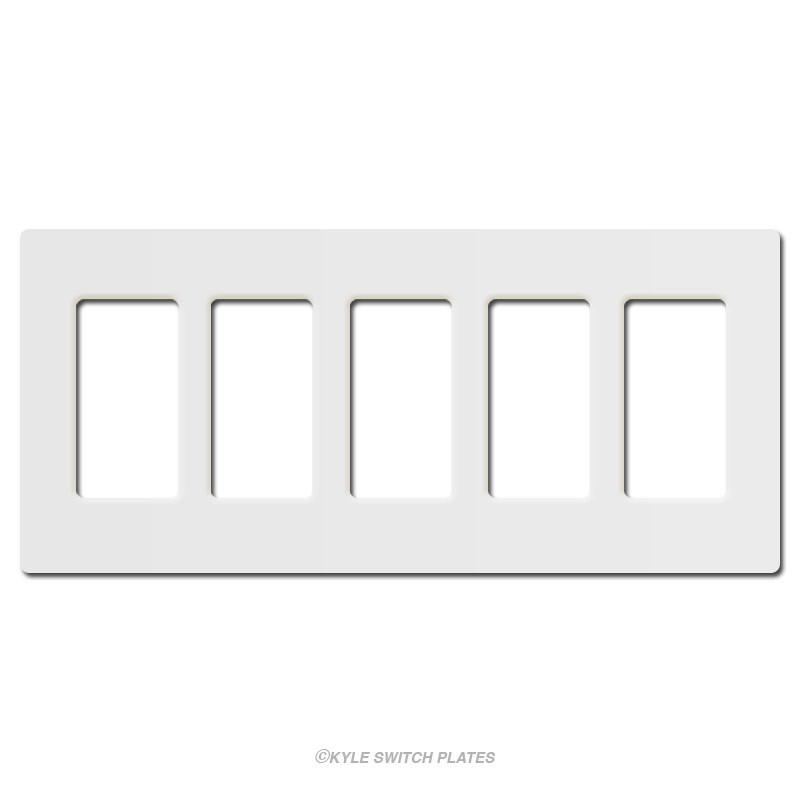 Screwless 5 Decor Plastic Light Switch Cover Lutron White