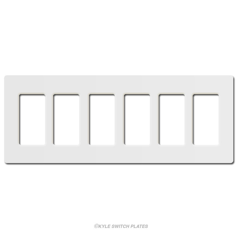Lutron Screwless 6 Decor Plastic Wall Switchplate - White