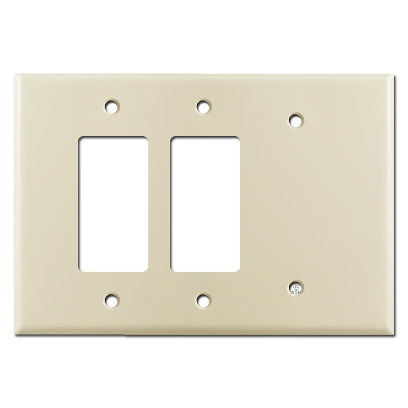 Jumbo 2 Rocker 1 Blank Light Switch Cover Ivory