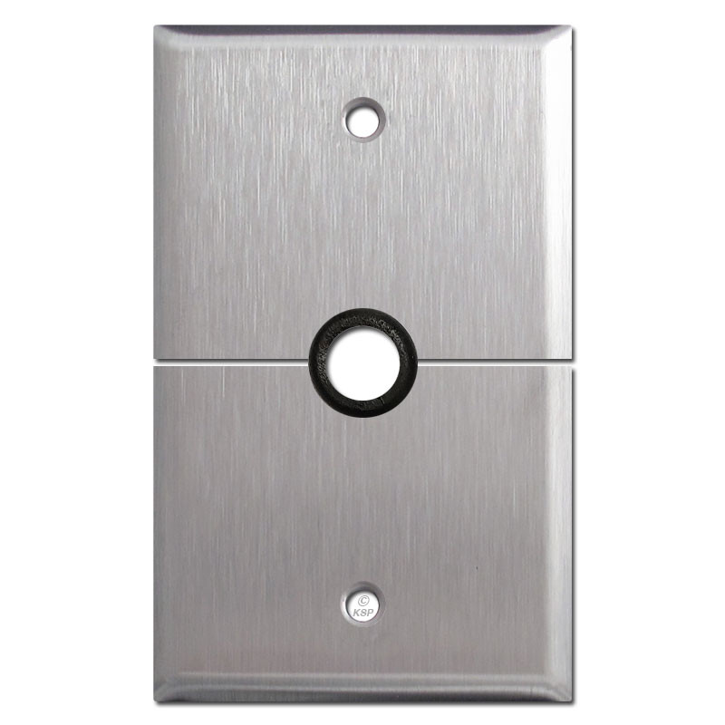 Split 1/2'' Opening Grommet Cover Plate Satin Stainless Steel