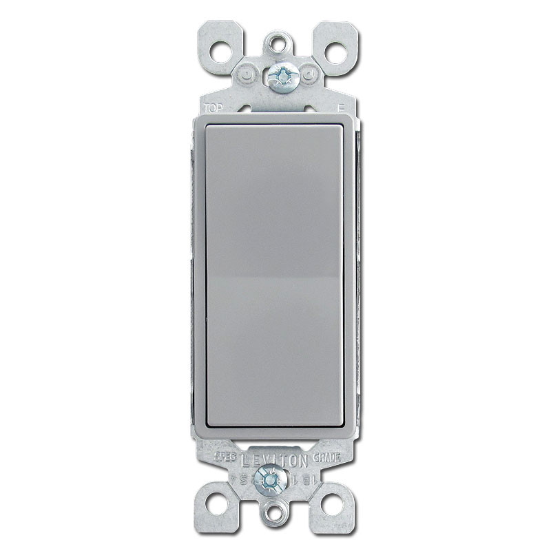 Gray 3 Way Decora Switch 15A - Kyle Switch Plates