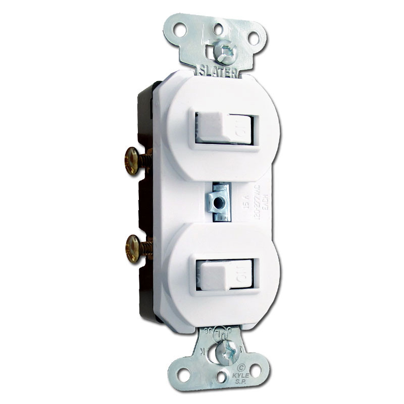 *NEW* Toggle Switch Single Pole 15A Combination Pilot Light Red White Duplex