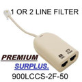1 or 2 PHONE line DSL FILTER  900LCCL-2F-50 NEW