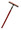 10" Iron Squeegee with 2 foot wood handle 