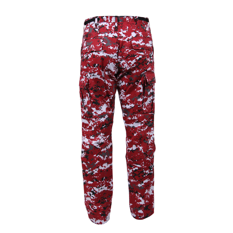 red camo jeans