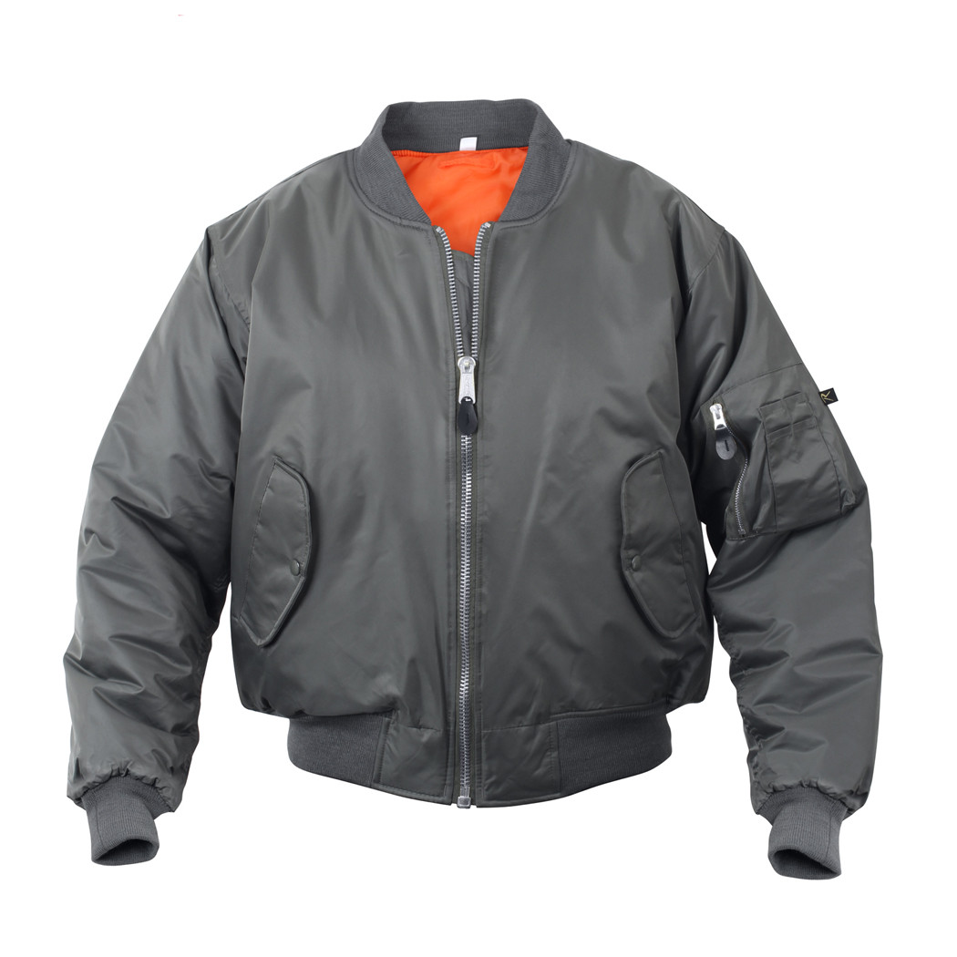 Shop Rothco Grey MA-1 Flight Jackets - Fatigues Army Navy Gear