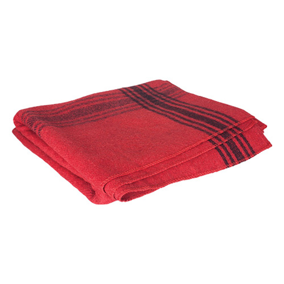 red wool blanket