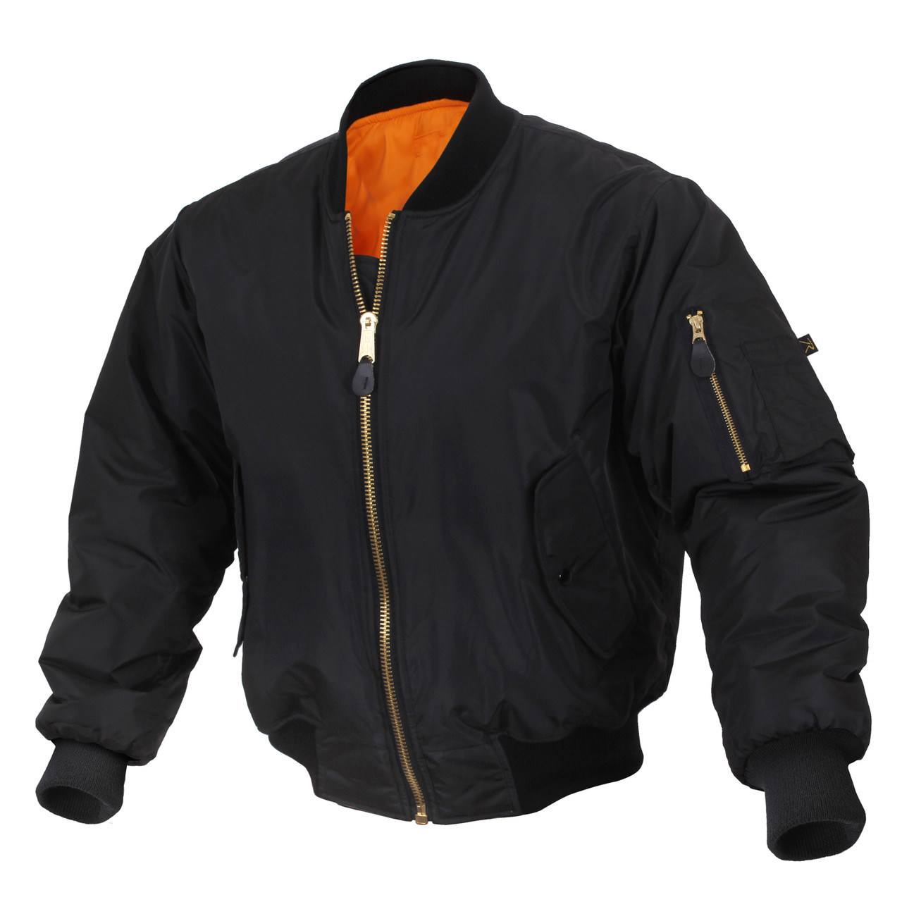 Shop Enhanced Black Nylon Ma 1 Flight Jackets Fatigues Army Navy Gear 