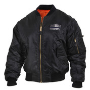 Rothco Thin Blue Line MA-1 Flight Jacket - Front View