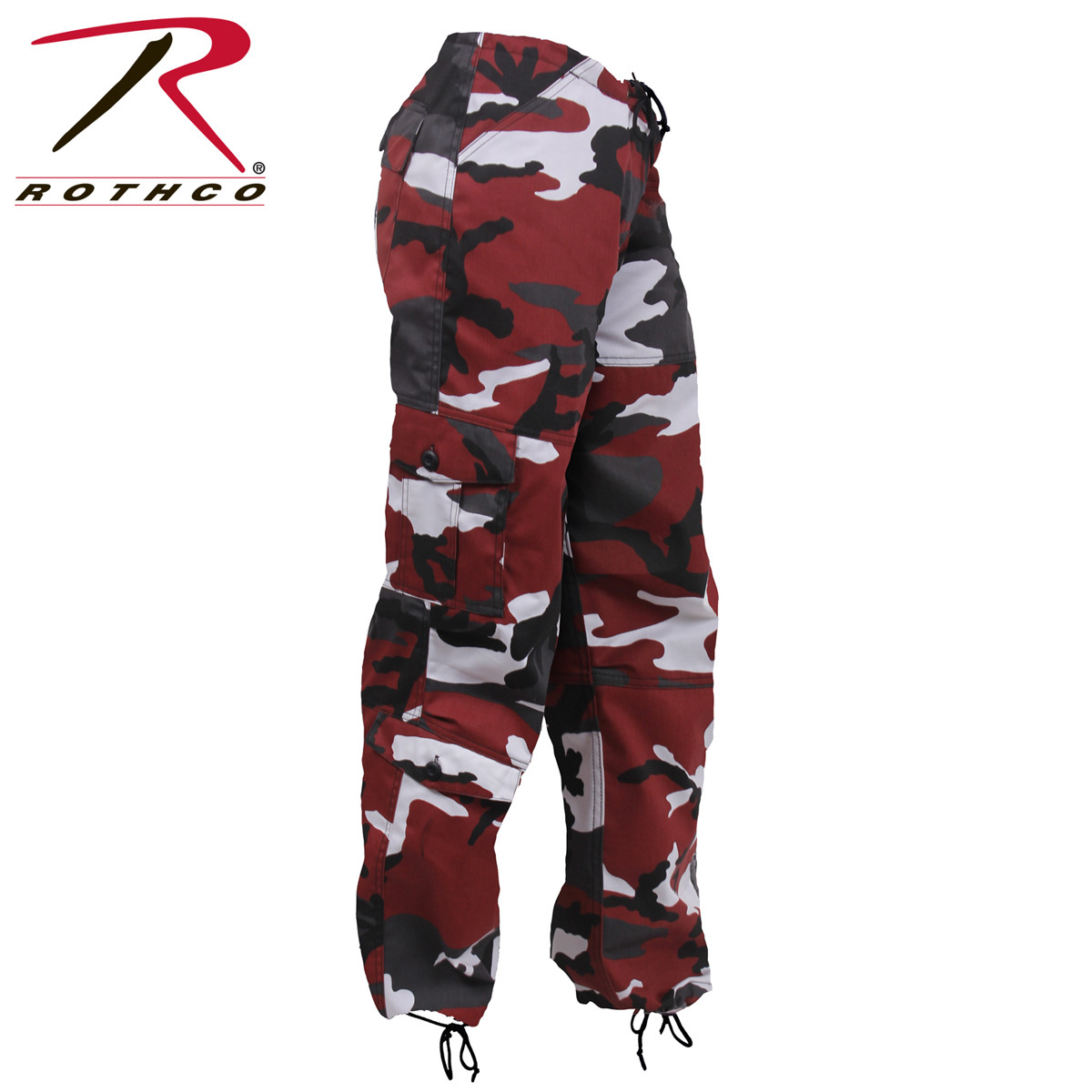 army fatigue pants with red stripe