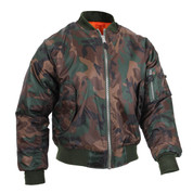 Rothco Woodland Camo MA-1 Flight Jacket - View