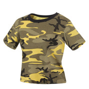 Woman’s Stinger Yellow Camo Crop Top - View