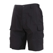 Lightweight Tactical Black BDU Short - View