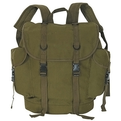 olive green canvas backpack