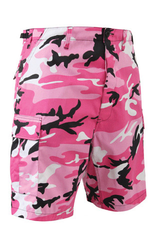 Shop Pink Camo BDU Military Shorts