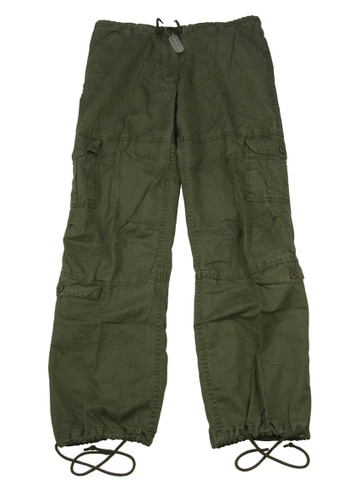 Shop Women's Olive Vintage Paratrooper Pants - Fatigues Army Navy Gear