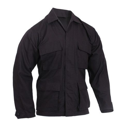 Shop Black 100% Ripstop Cotton BDU Jackets - Fatigues Army Navy Gear