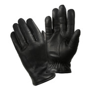 SIZE:2 SMALL MEN AND WOMEN Details about / MILITARY BLACK LEATHER GLOVES 1 PAIR