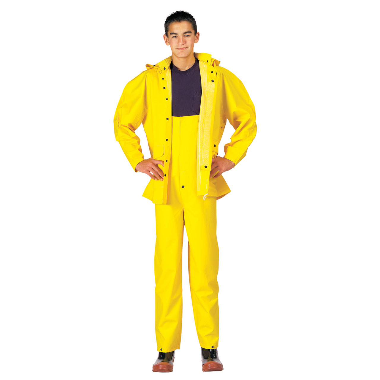 Shop Deluxe Yellow P.V.C. Rain Suit Fatigues Army Navy Gear Shop Deluxe Yellow P.V.C. Rain Suit Fatigues Army Navy Gear