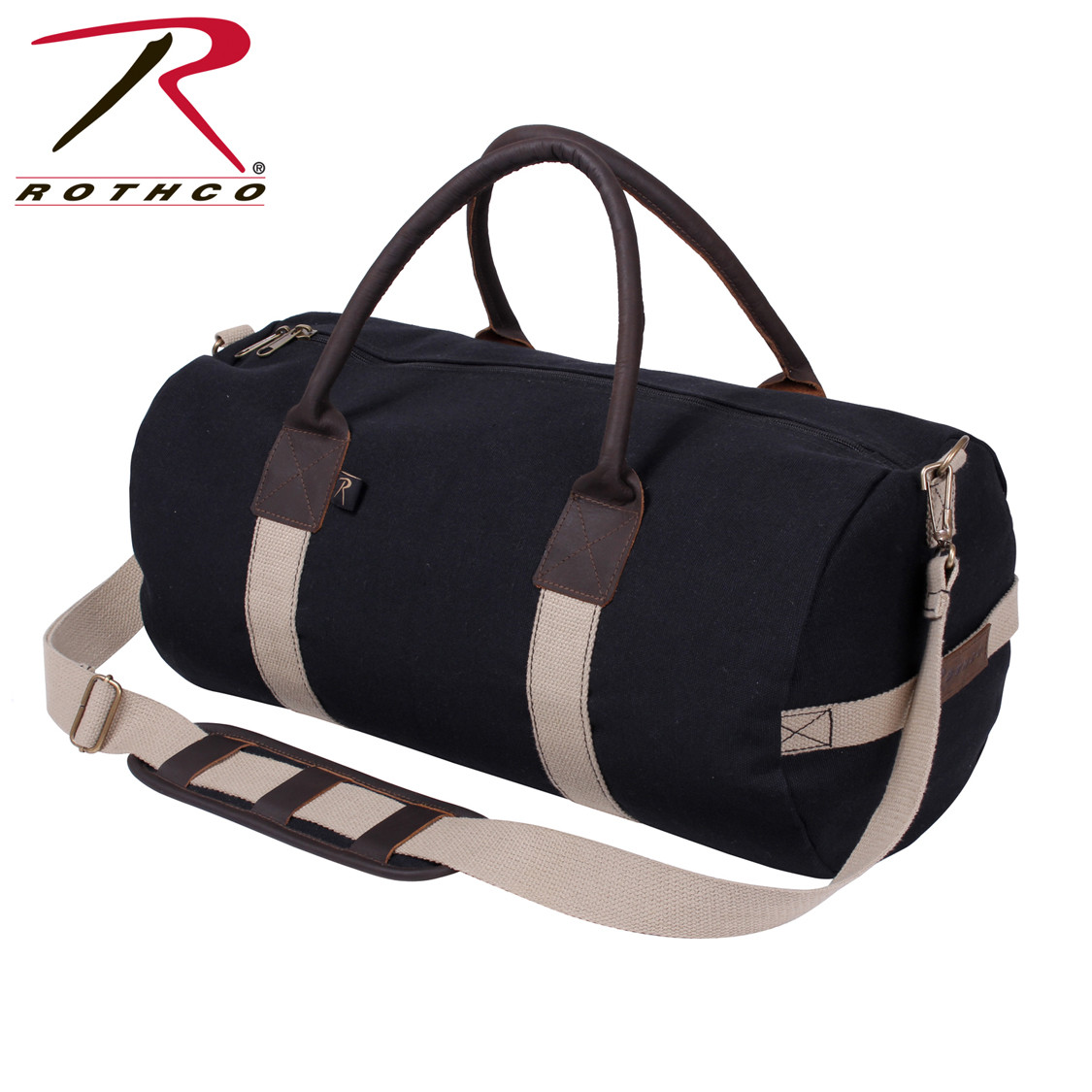 Download Shop Rothco Black Canvas & Leather Gym Bags - Fatigues ...