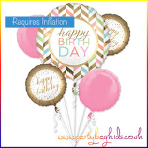 Happy Birthday Pastel Balloon Bouquet Kit