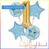 First Birthday Blue Balloon Bouquet Kit