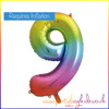 Rainbow Foil Balloon - Nine