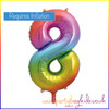 Rainbow Foil Balloon - Eight