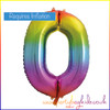 Rainbow Foil Balloon - Zero