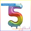 Rainbow Foil Balloon - Five
