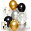 Gold and Black Balloon Cluster Kit
