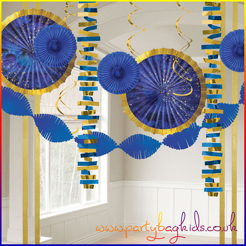Blue and Gold Room Decorating Kit