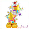 AirLoonz Let's Colourful Star Air Filled Foil Balloon Display