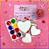 Paint your own cookie kit - Trio of Hearts