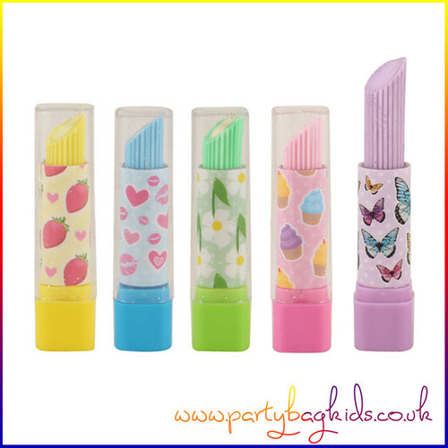 Girls Spring Coloured Lipstick Erasers