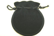 black suedette pouch