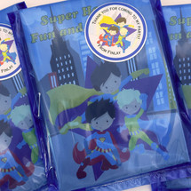 Super Hero Personalised Party Bag in Royal Blue