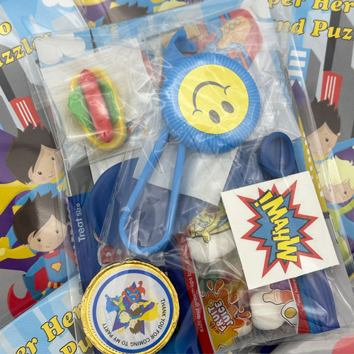 Super Hero Party Bag filler pack for boy’s birthday parties