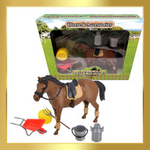 Horse With Accessories "Equestrian" – Classic Horsey Imaginative Play for Kids (Ages 3+)
 