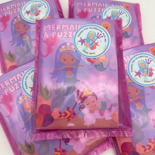 Mermaid Personalised Party Bag in Hot Pink Cello