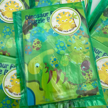 Dinosaur Themed Party Bag in Forest Green Cello |  Party Bag Kids