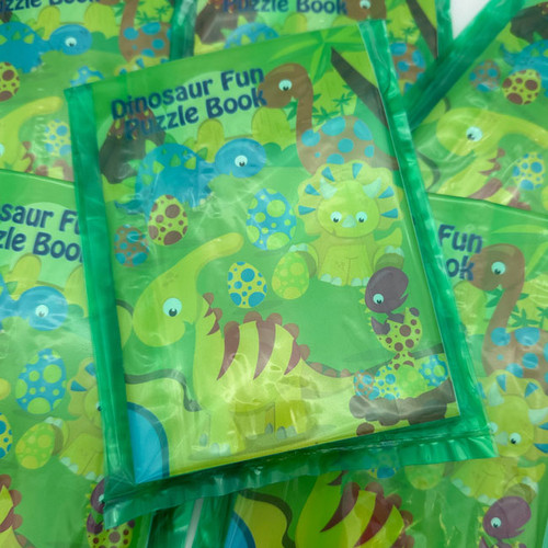 Dinosaur Themed Party Bag in Forest Green