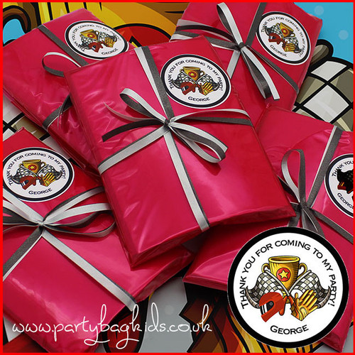 Karting Personalised Party Bag in Red Cello