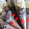 Rudolph-themed hot chocolate cone with Belgian chocolate and marshmallows