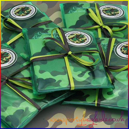 Camouflage Themed Party Bags