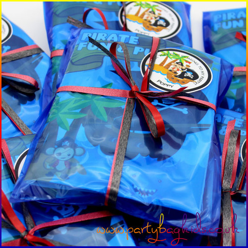 Pirate Monkey Personalised Party Bag In Royal Blue
