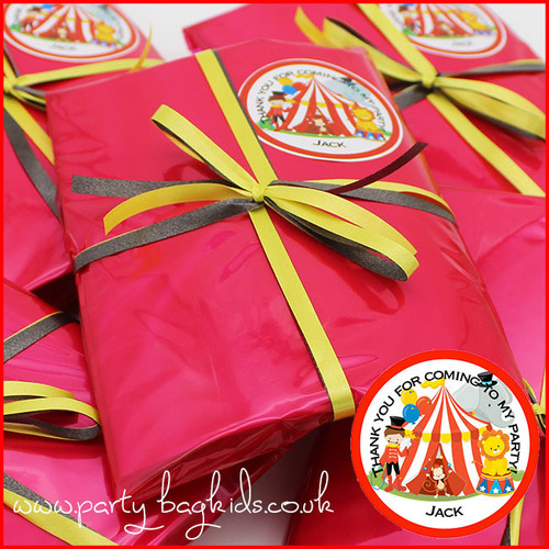 Circus Personalised Pre-Filled Party Bag in Red